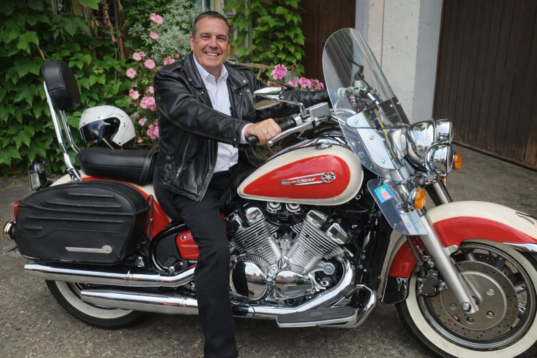 Michel Grosjean auf seiner Yamaha Royal Star